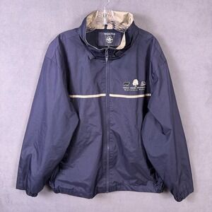Vintage Mens Beacon Point Jacket XL Great Smokey Mountains National Park Blue
